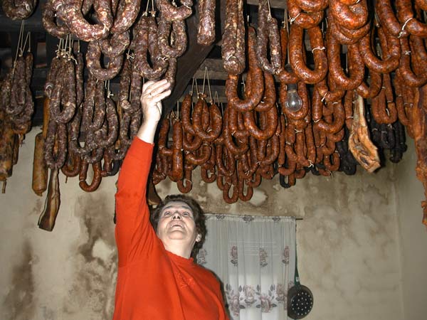 Valle del Jerte, los productos de la matanza del cerdo